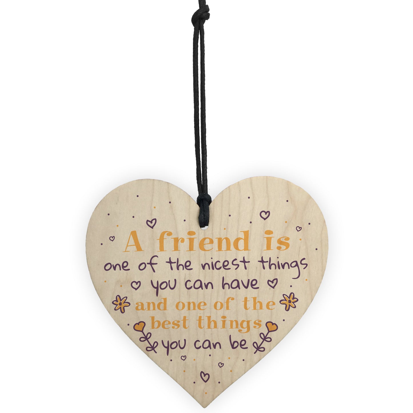 Friendship Sign Best Friend Plaque Inspirational Gift Wood Heart