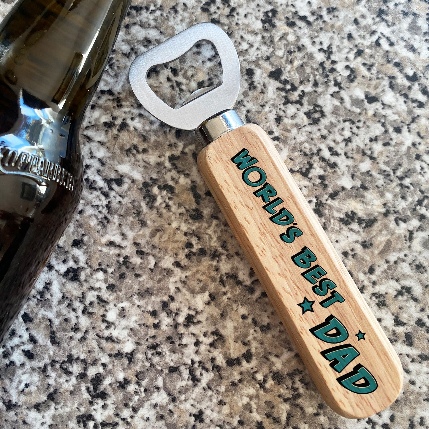 Worlds Best Dad Wooden Bottle Opener Dad Gift For Birthday