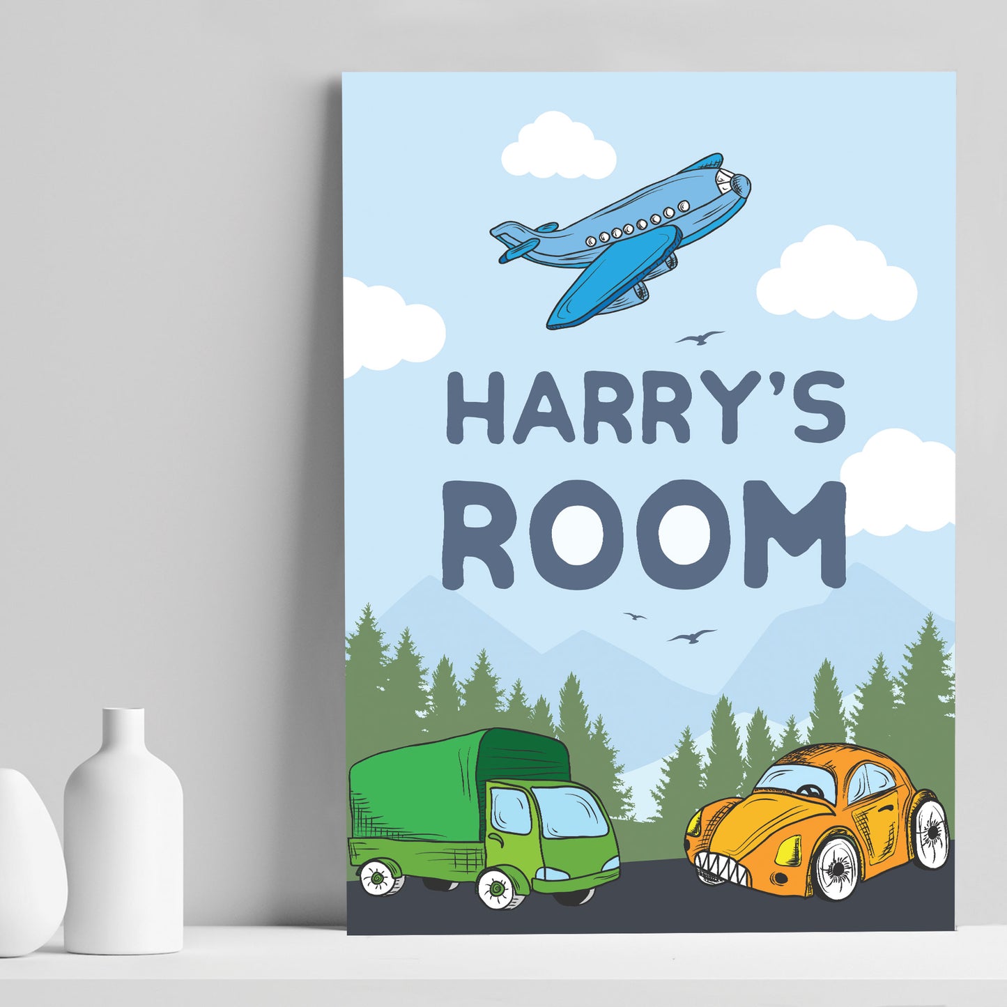 PERSONALISED Boys Bedroom Decor Toy Print Boys Bedroom Sign