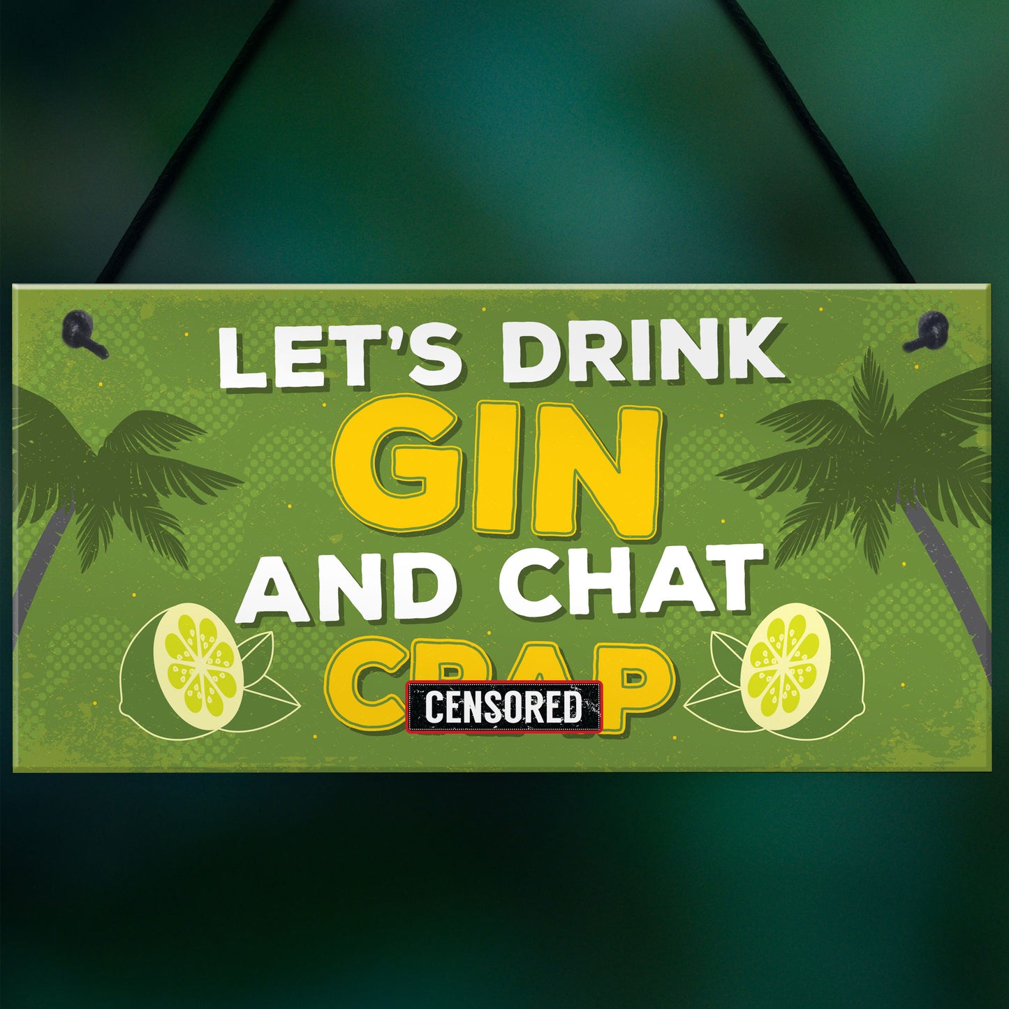 Novelty Gin Wall Sign Funny Bar Pub Man Cave Kitchen Plaque Gift