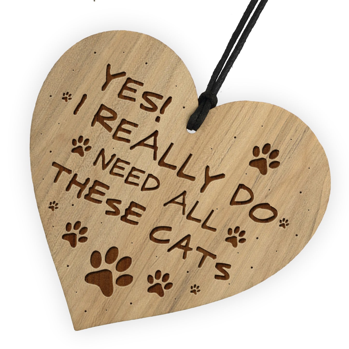 Funny Really Do Need All These Cats Engraved Heart Cat Sign