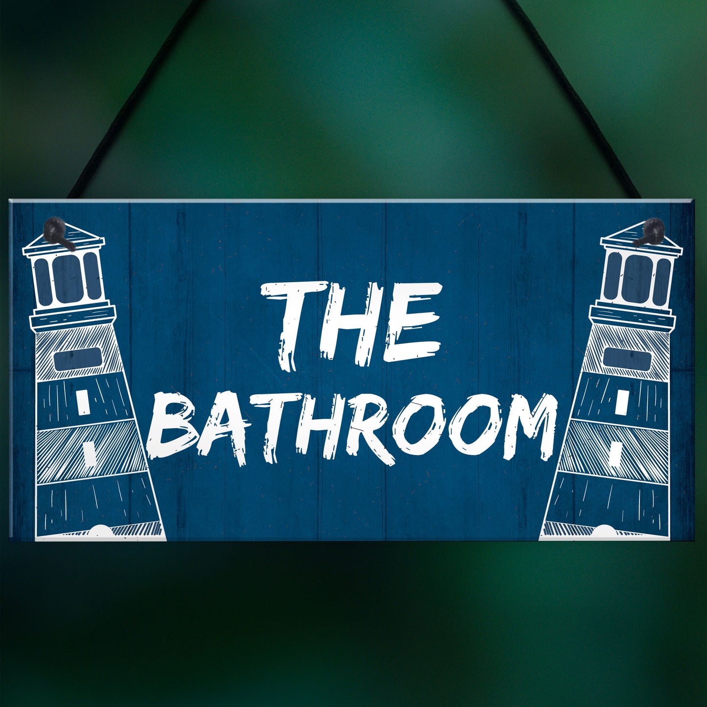 THE BATHROOM Sign Nautical Theme Toilet Loo Bathroom Sign