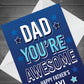 Dad Fathers Day Card From Daughter Son Novelty Fathers Day Card