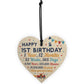 Happy 1st Birthday Gift For Daughter Son Wooden Heart Decoration