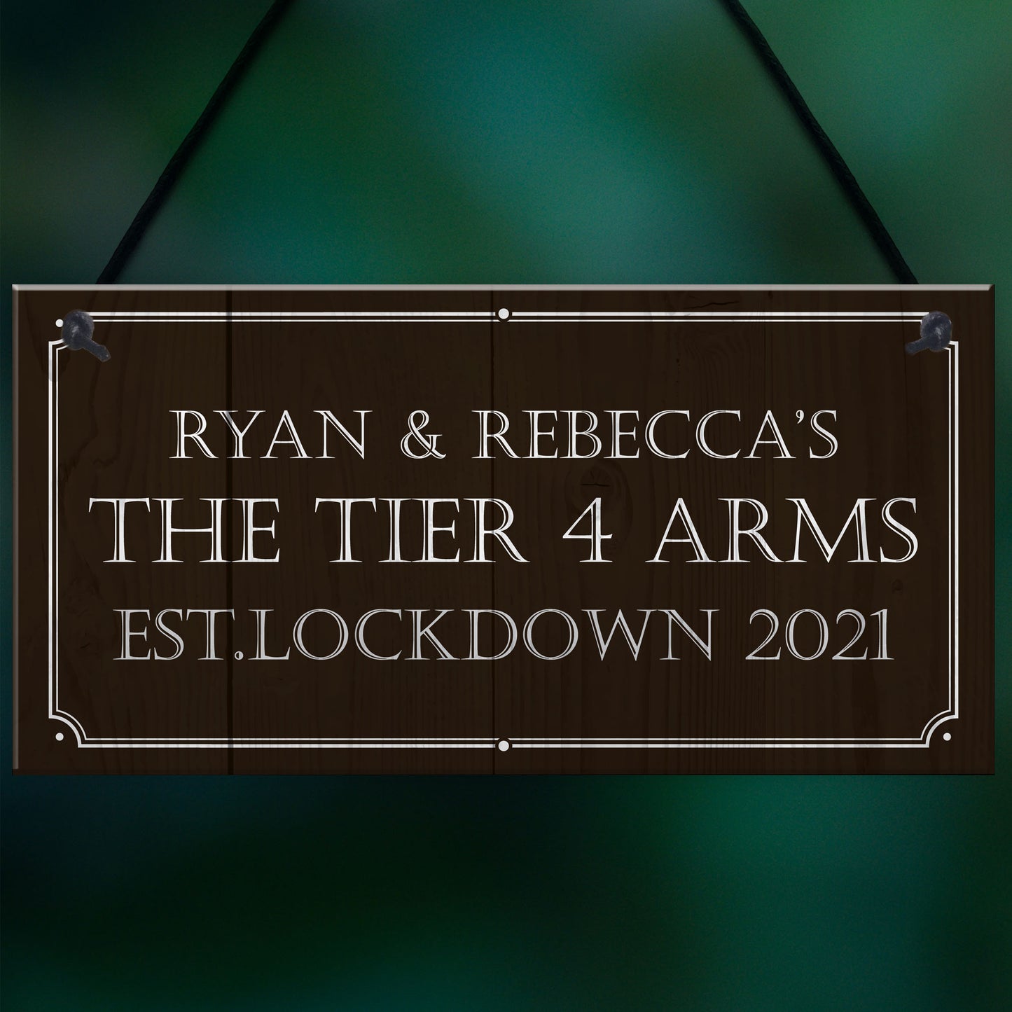 The Tier 4 Arms PERSONALISED Home Bar Man Cave Sign