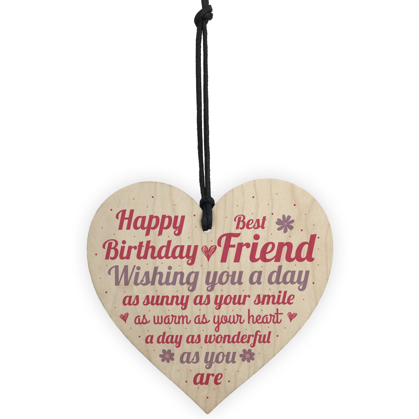 Special Friend Birthday Gift Wooden Heart Sign Card Keepsake