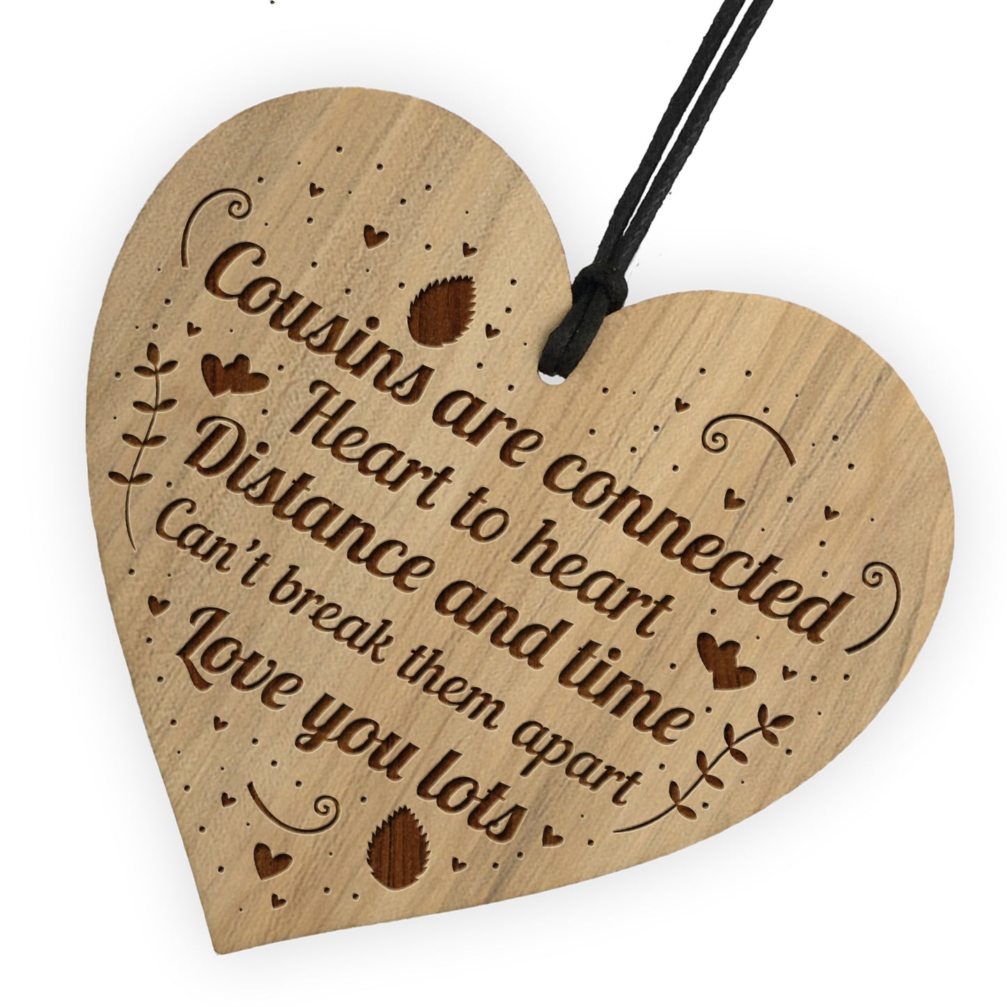 Cousin Plaque Engraved Heart Birthday Christmas Gift For Cousin
