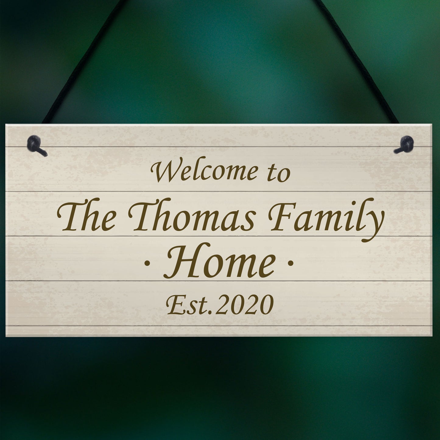 PERSONALISED Family Home Sign New Home Gift Shabby Chic