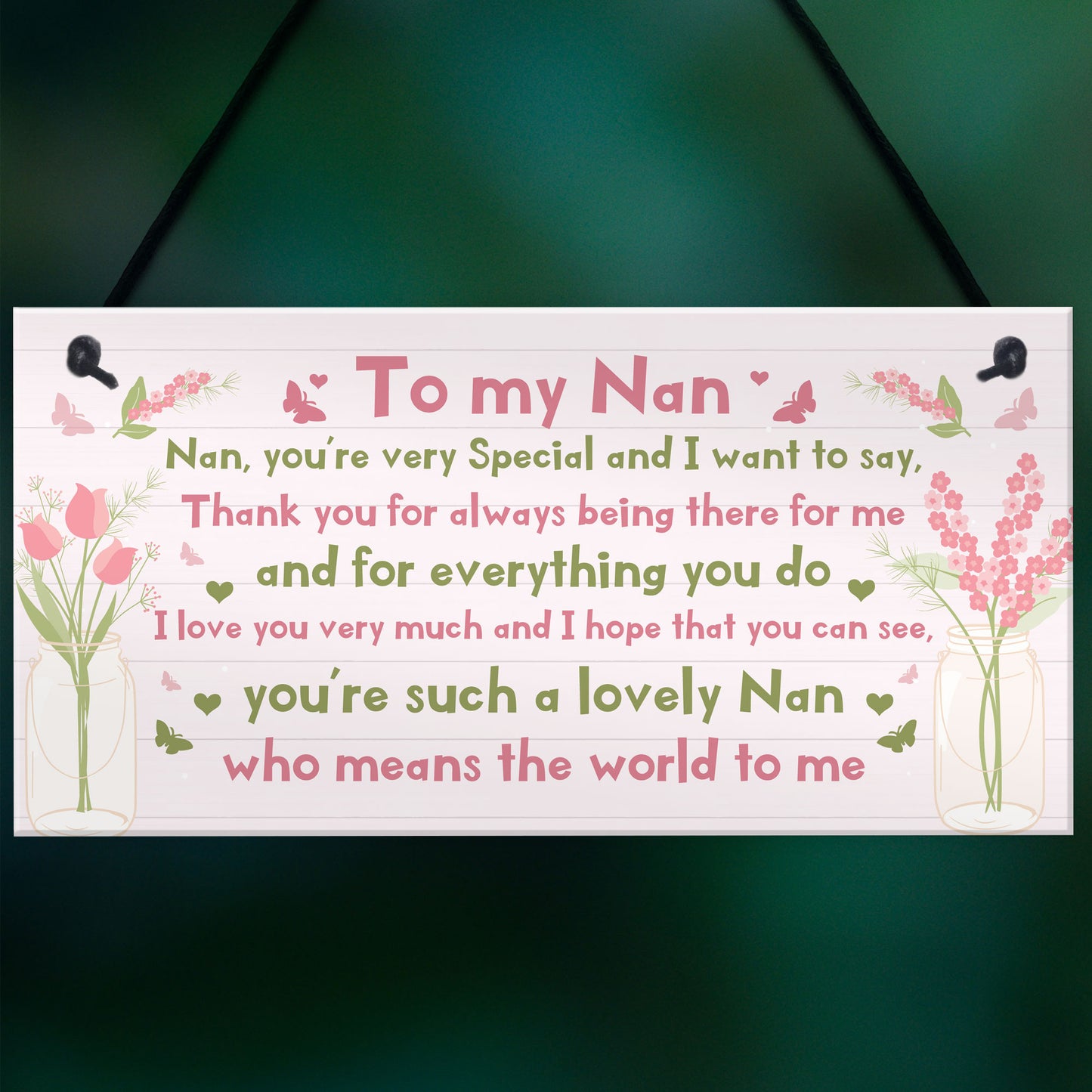 Birthday Gifts For Nan Christmas Gift Hanging Plaque Nan Gift