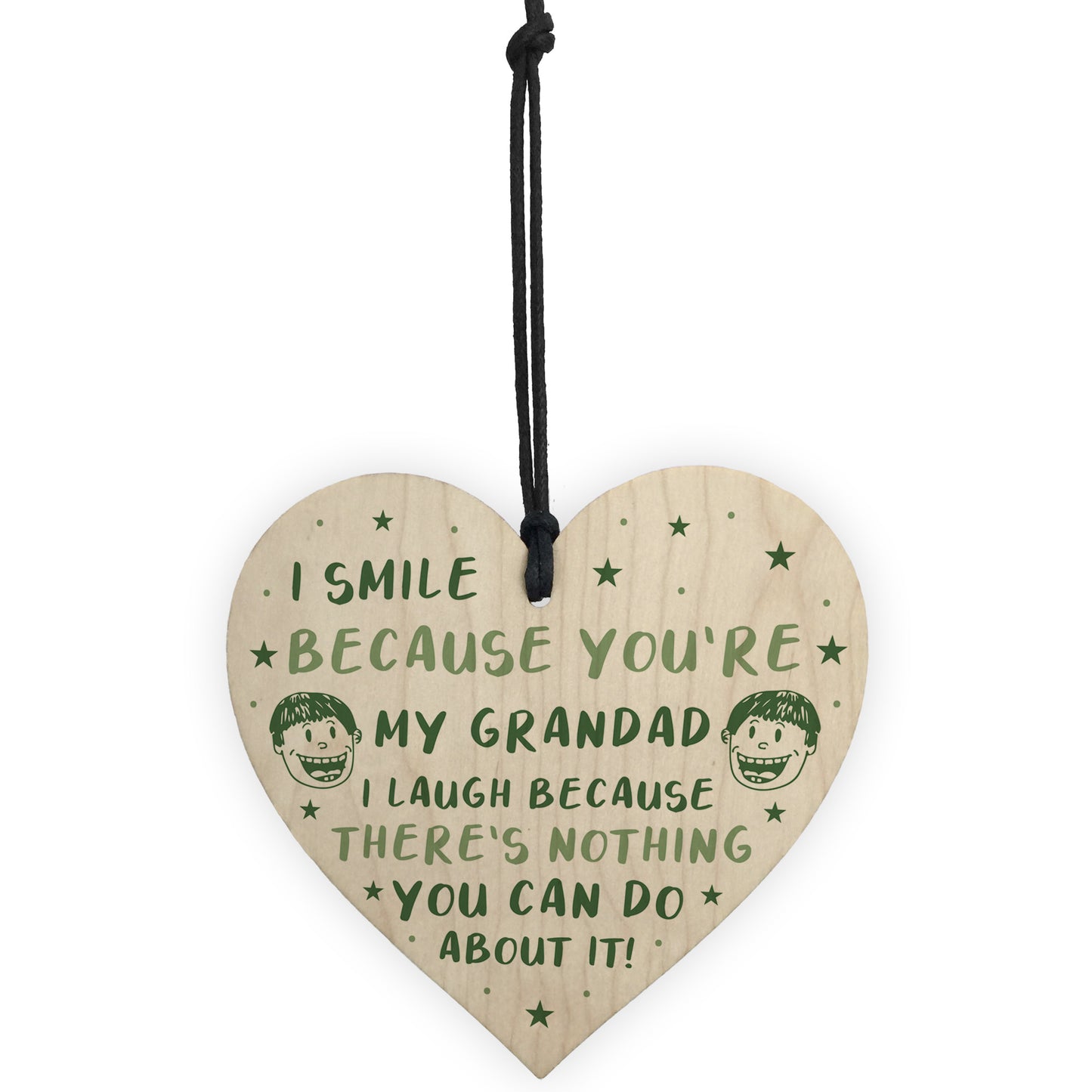 Funny Grandad Gift For Fathers Day Novelty Wooden Heart Sign