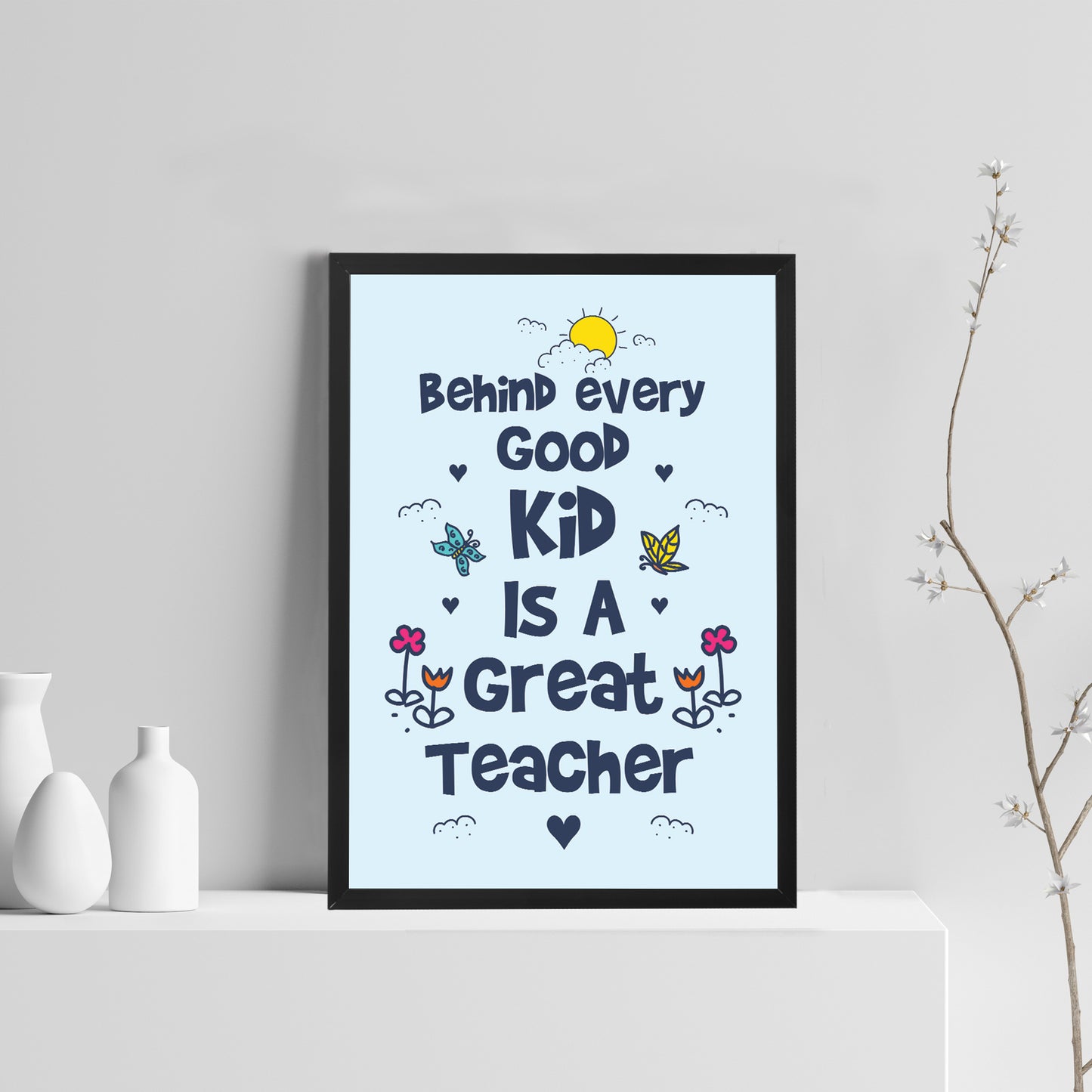 Teacher Print Framed Gift For Teacher Assistant Thank You Gift