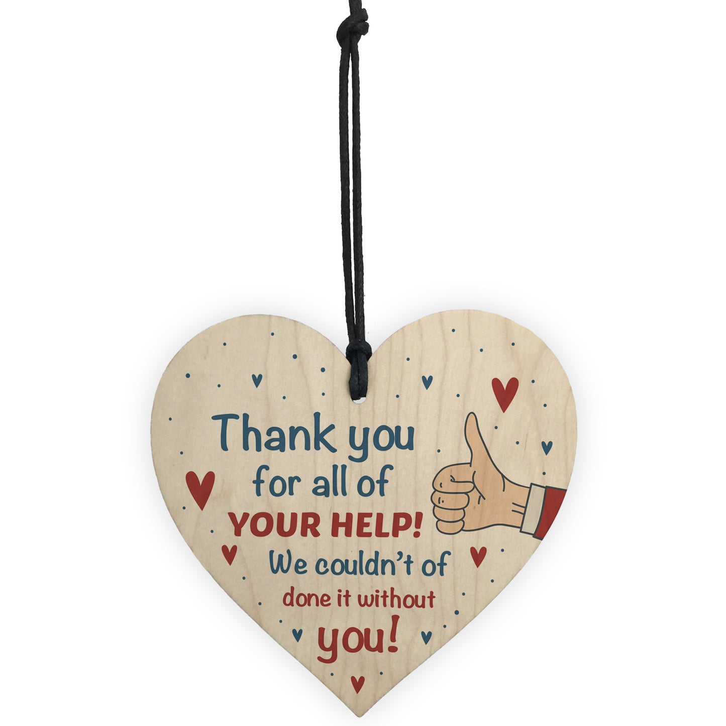 Thank You Gift For Teacher Nurse Carer Volunteer Wood Heart Gift