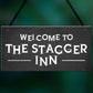 Funny Humour Home Bar Sign STAGGER INN Man Cave Pub Garage