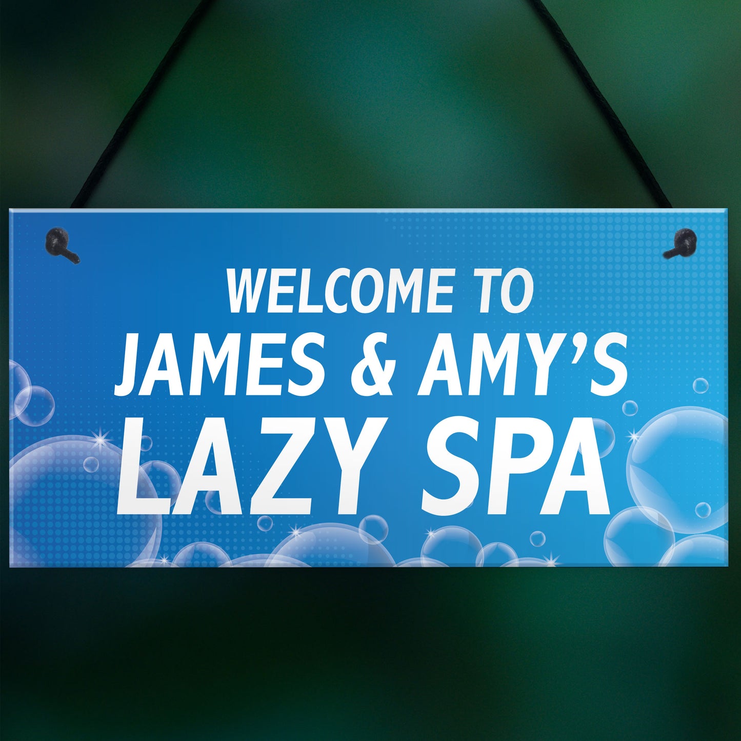 Personalised Lazy Spa Signs Novelty Hot Tub Accessories Signs