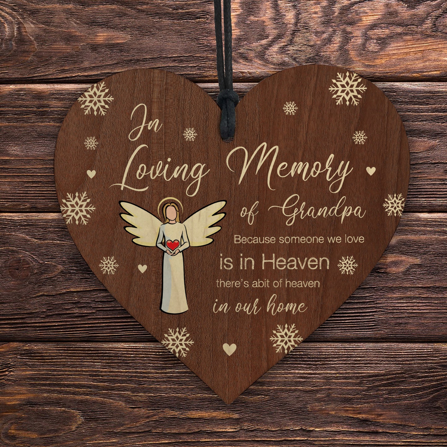 In Loving Memory of Grandpa Memorial Bauble Ornament Remembrance