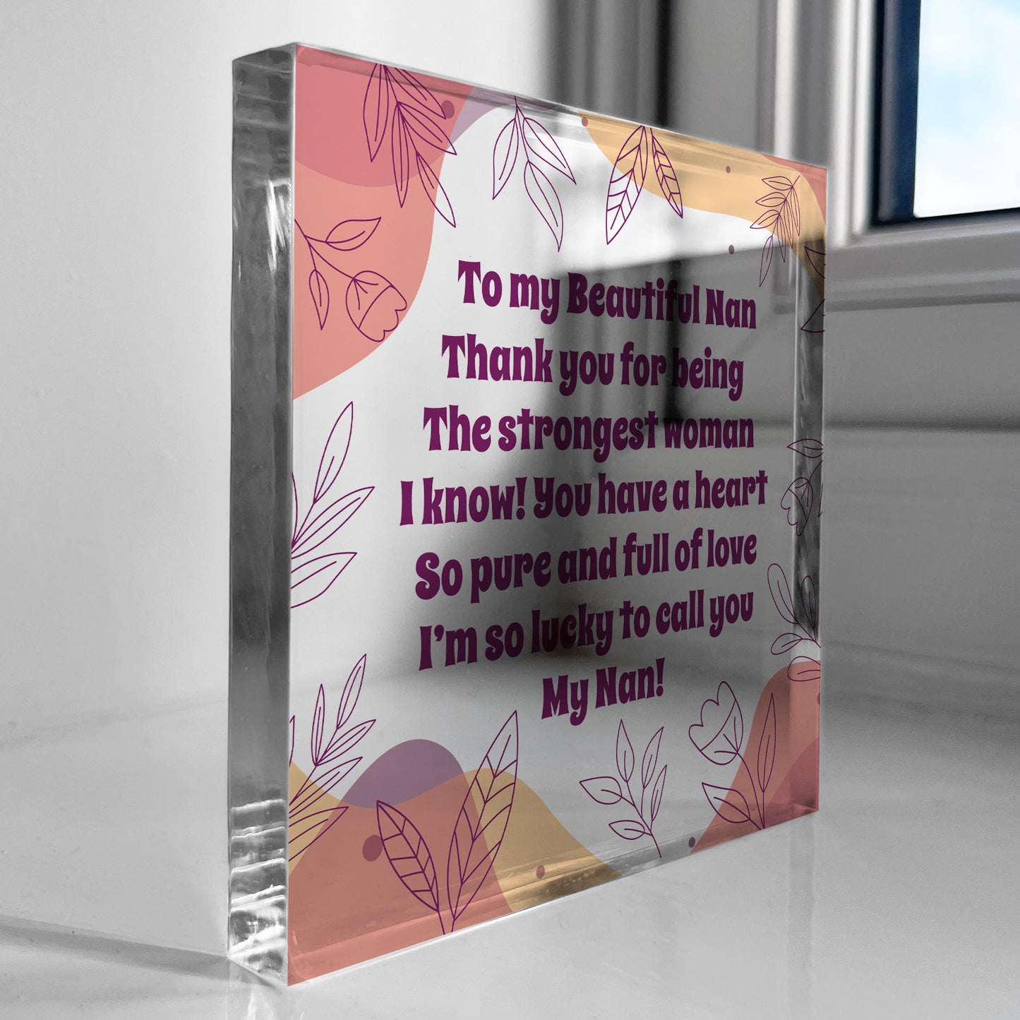 Nan Gift For Birthday Christmas Acrylic Block Special Nan Gifts