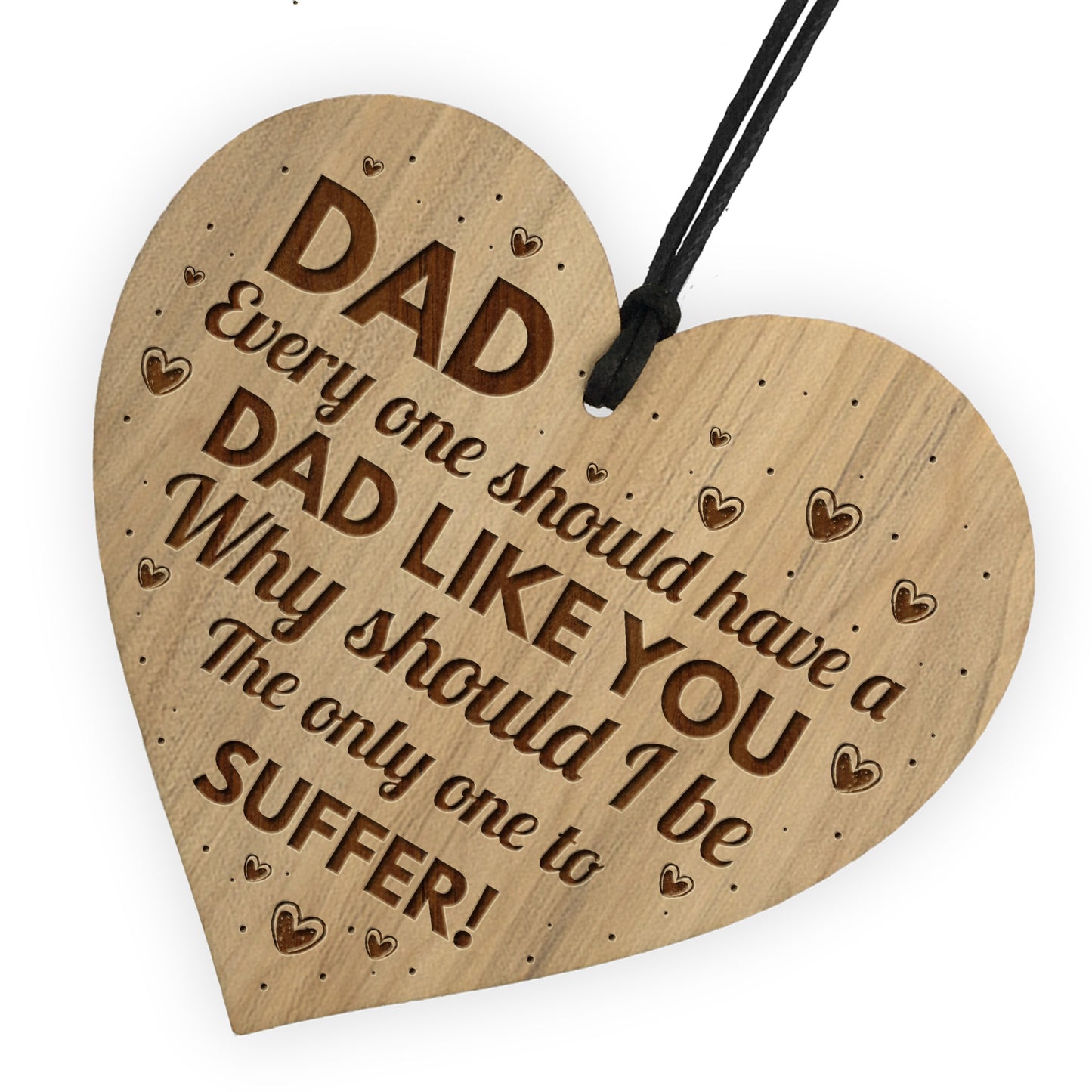 Funny Humorous Dad Gift Engraved Heart Dad Birthday Christmas