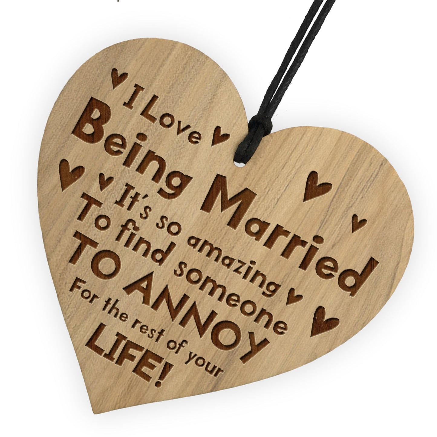 Funny Wedding Anniversary Gift For Him Her Engraved Heart