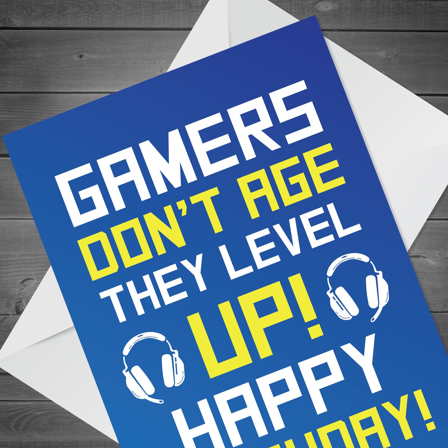FUNNY Humour Birthday Card For Him GAMING CARD Level Up Card