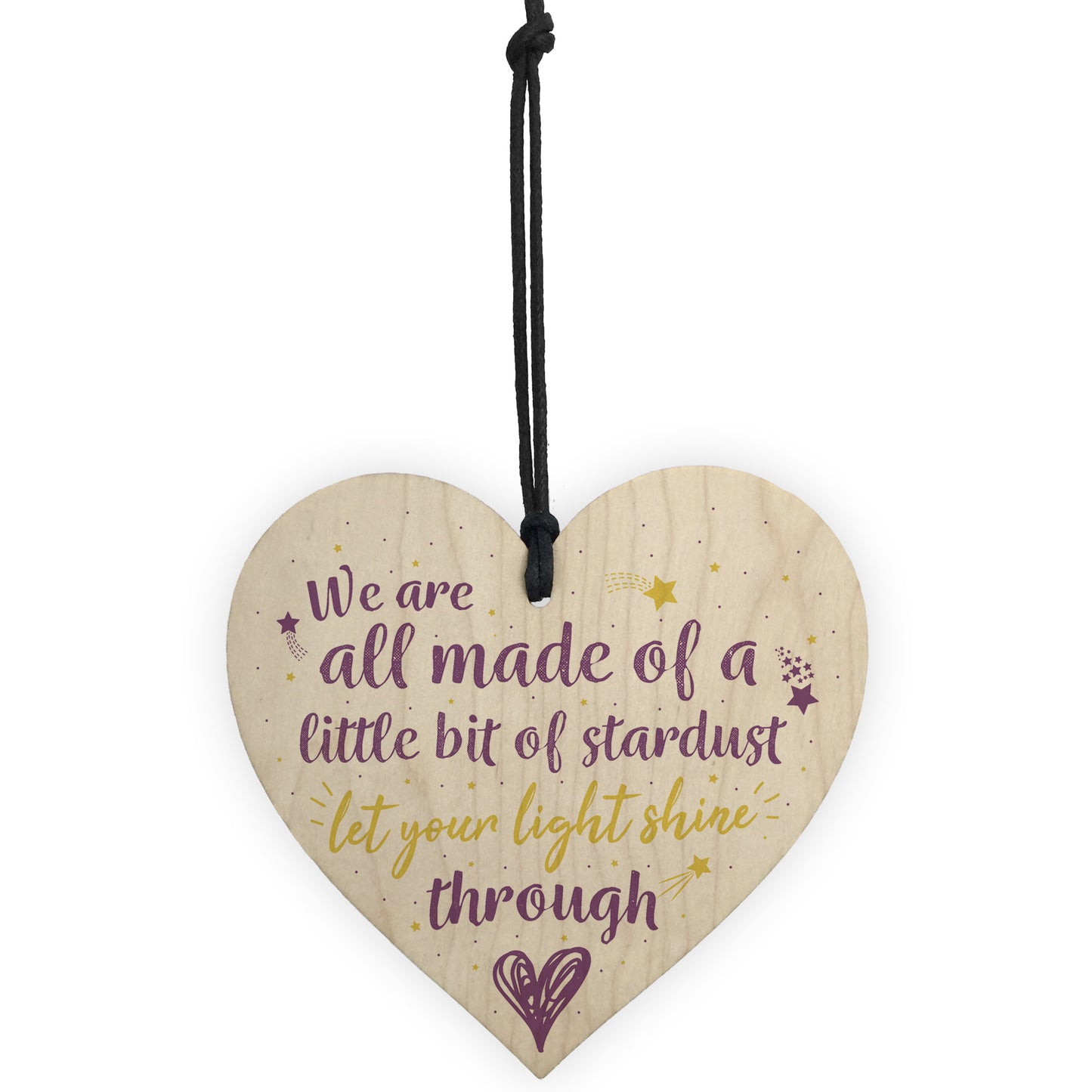 Inspirational Friendship Family Gift Wooden Heart Love Sign
