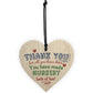 Thank You Nursery Teacher Gift Wooden Heart Sign Leaving Present