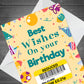 Best Wishes Birthday Card Funny Joke Reduced Cheap Birthday