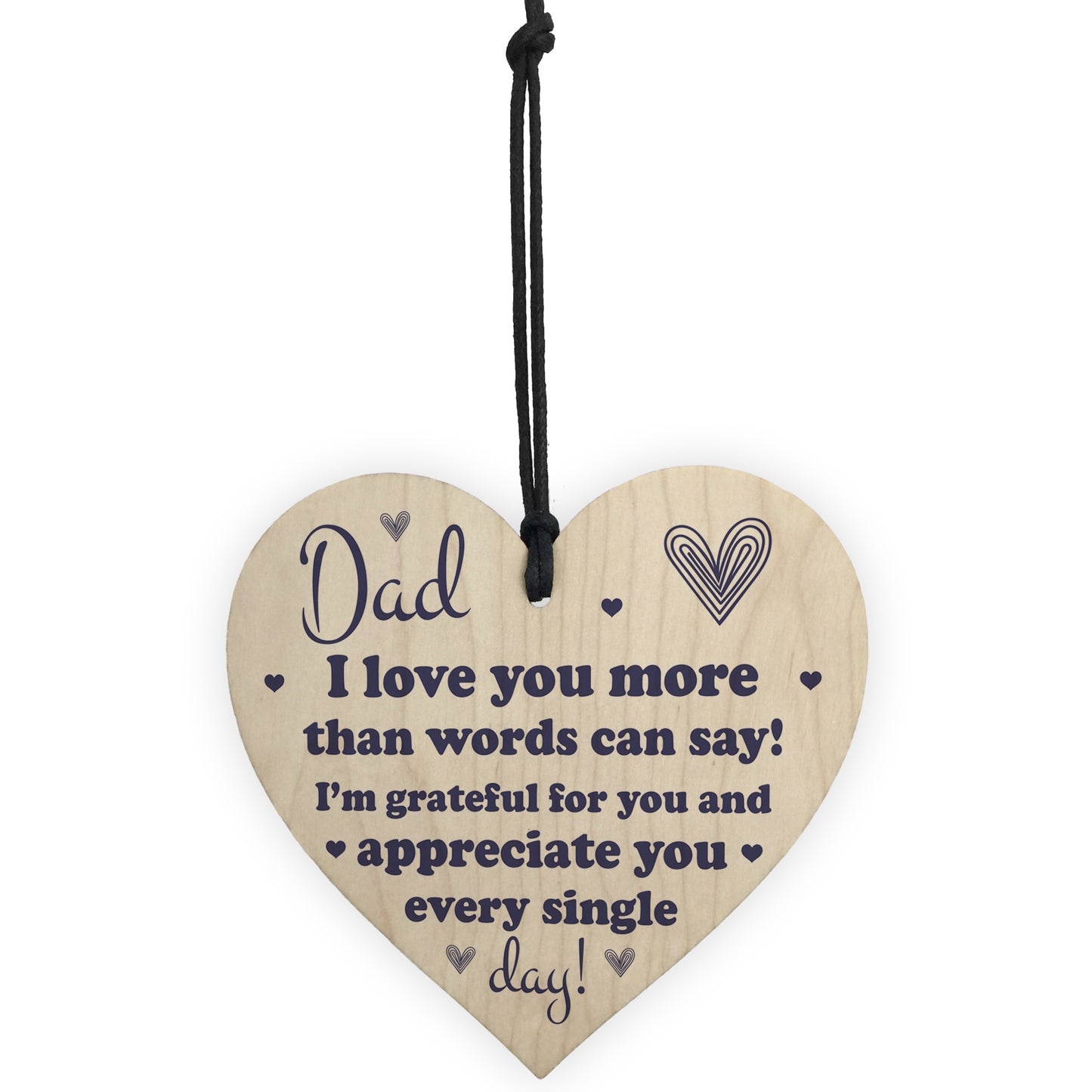Dad Gifts Wooden Heart Fathers Day Gift Thank Youn Dad Gift