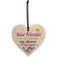 Best Friends Friendship Gift Idea Handmade Wooden Sign Keepsake