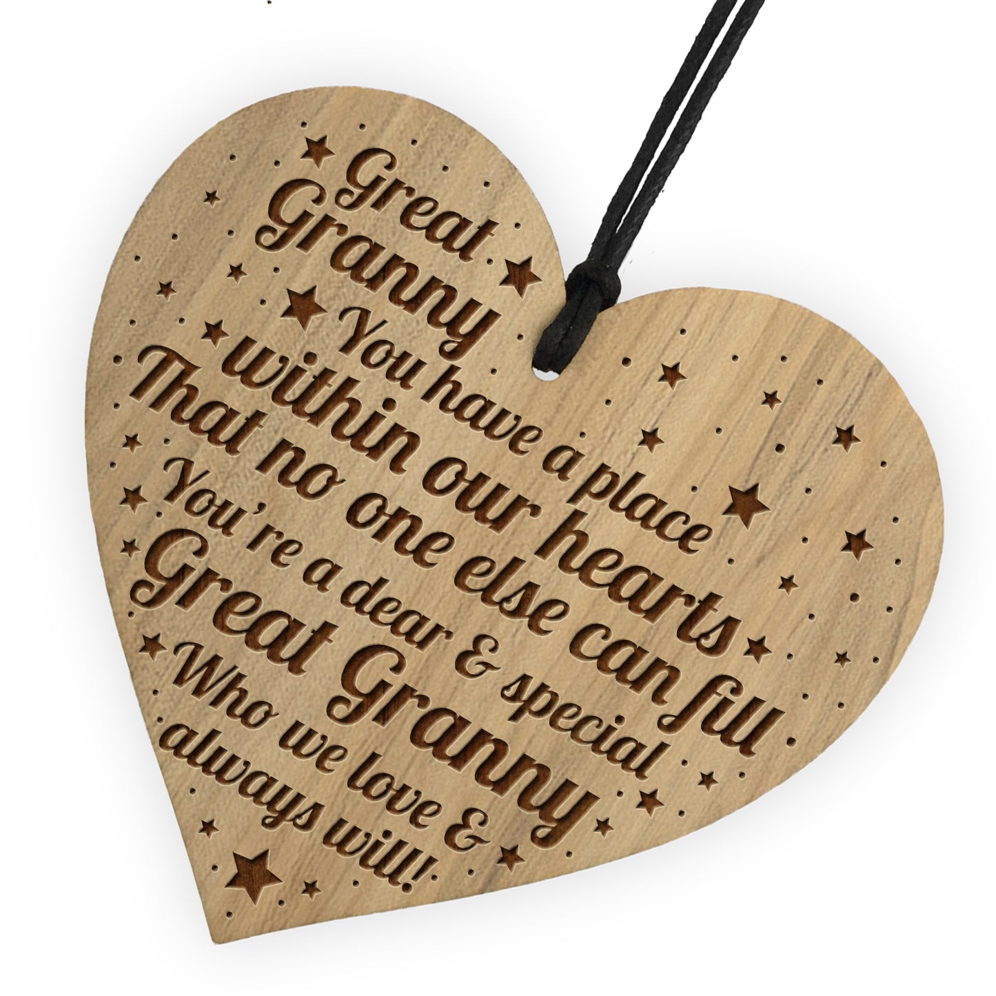 Great Grandmother Gifts Engraved Heart Great Granny Birthday
