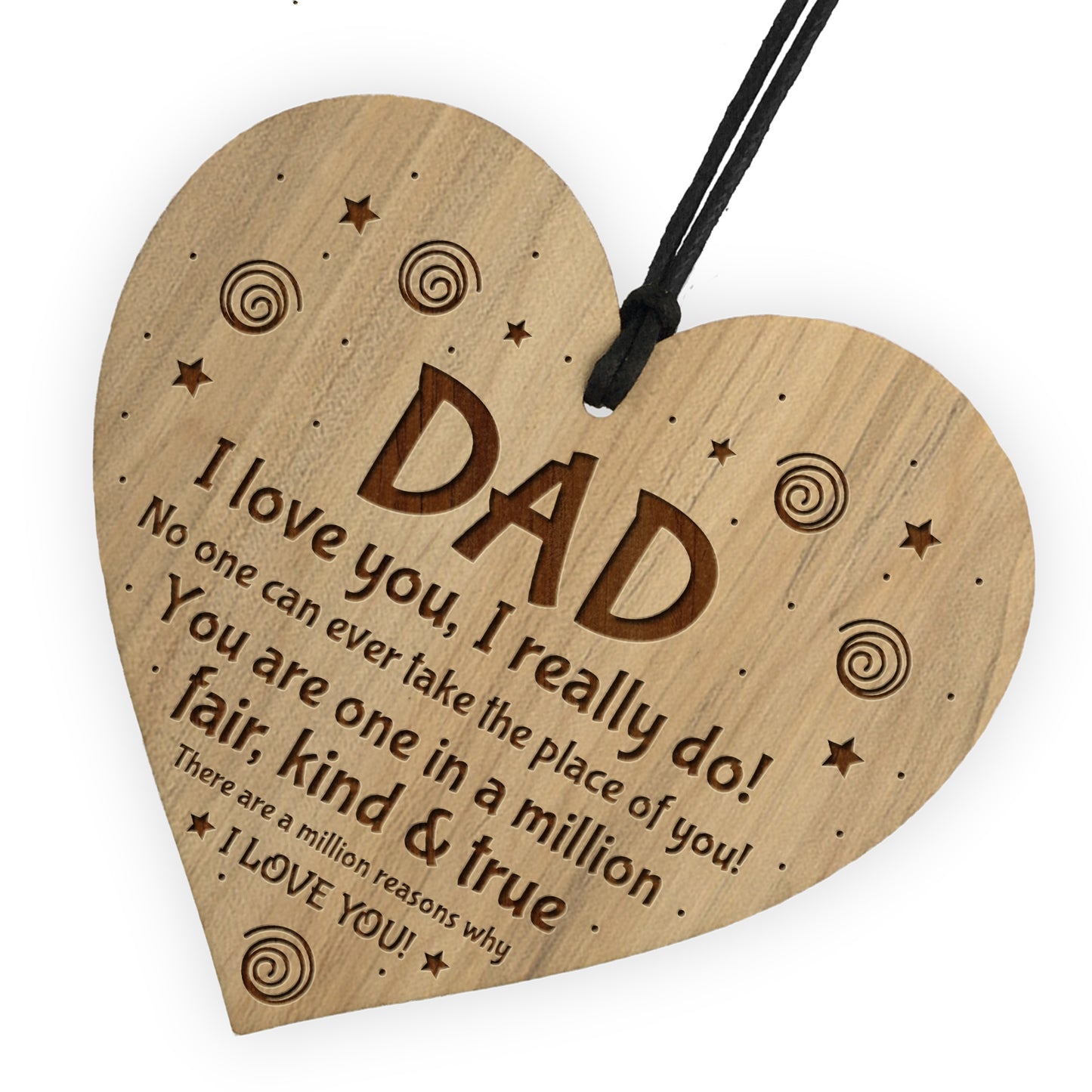 Dad Gift Ideas For Birthday Christmas Engraved Heart LOVE YOU