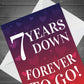 7 Years Down Forever To Go 7th Anniversary Card For Him Her