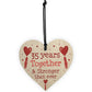 35th Anniversary Gift Wood Heart Perfect Gift For Husband Wife