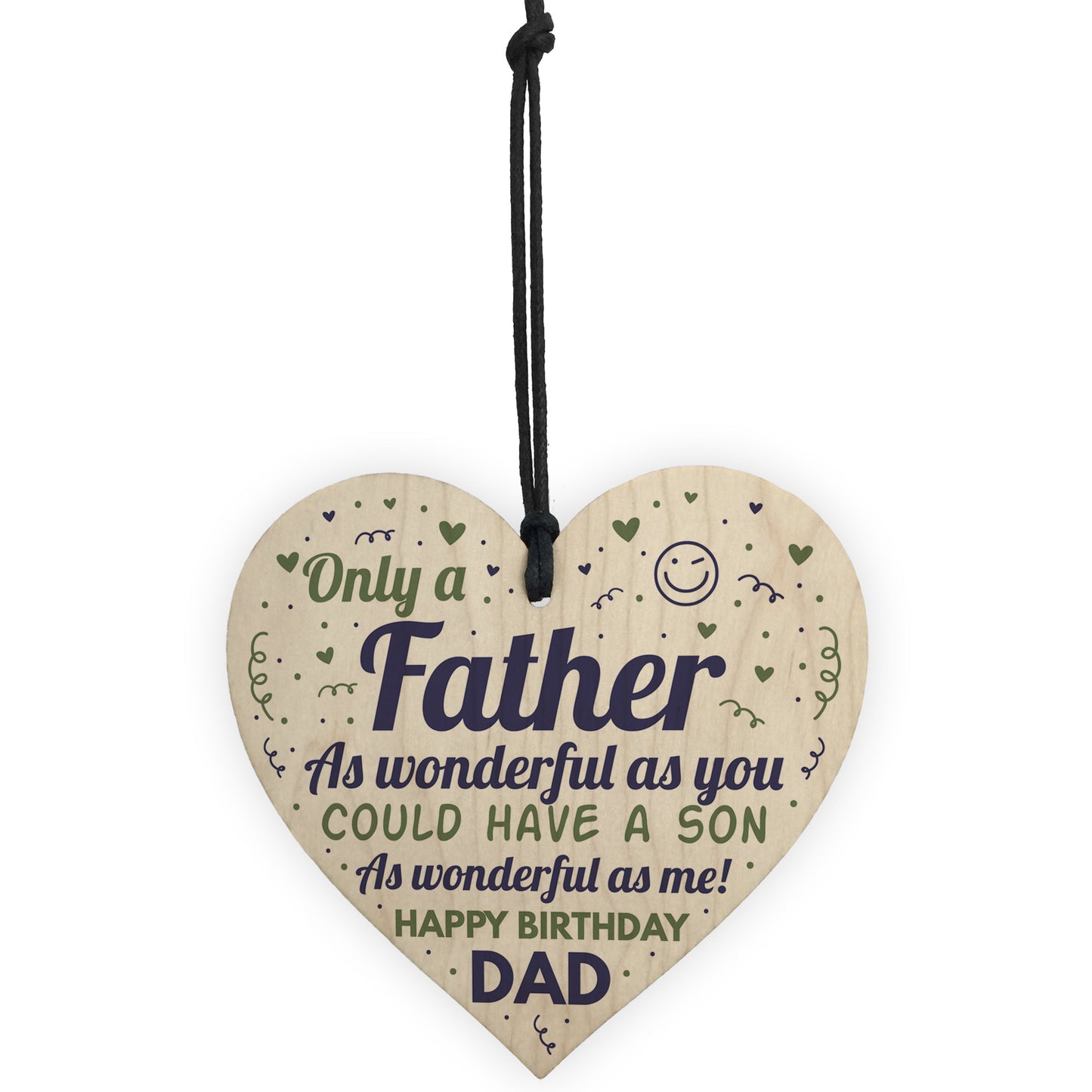 Dad Birthday Gifts From Daughter Wooden Heart Funny Gift