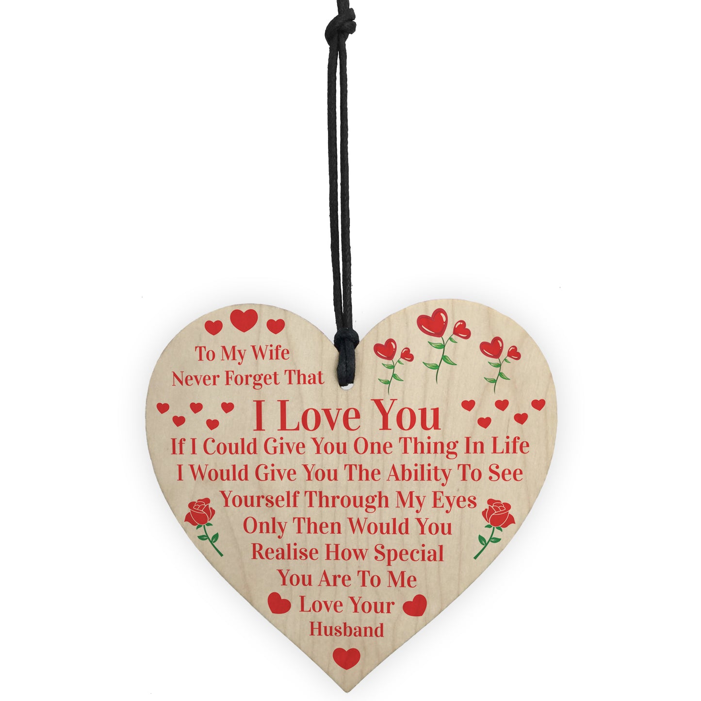 Gift For Wife Wooden Heart Gifts For Wife From Husband
