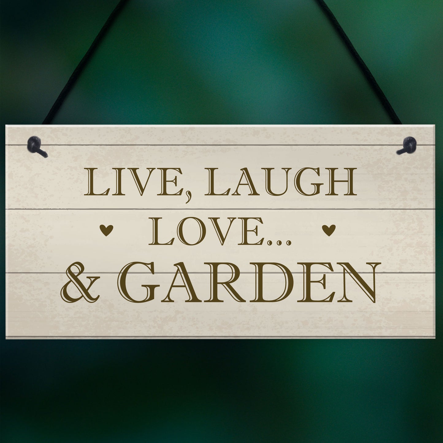 Live Love Laugh Hanging Garden Sign Novelty Plaque For Garden