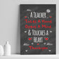 Touch A Heart Teacher Gift Teacher Print Thank You Assistant