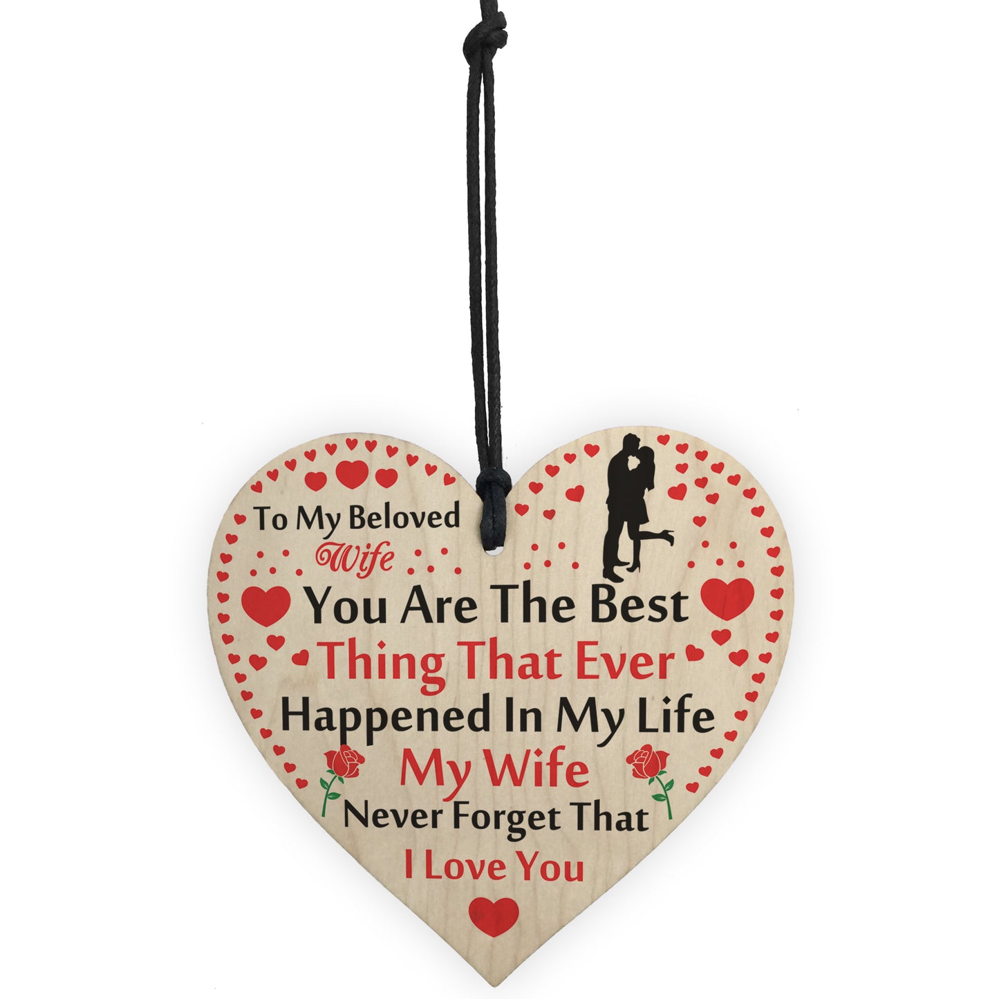 Wife Gifts Wooden Heart Gifts for Wife on Valentines Birthday