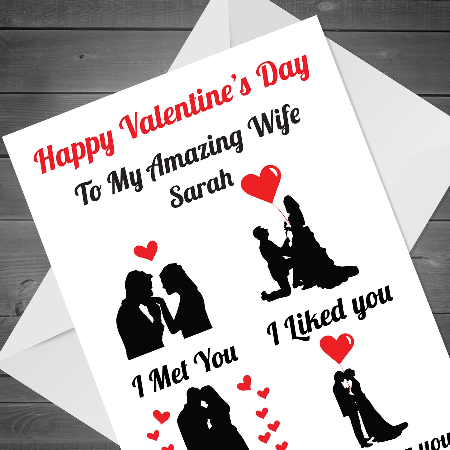 Personalised Valentines Day Card For Her Card For Wife