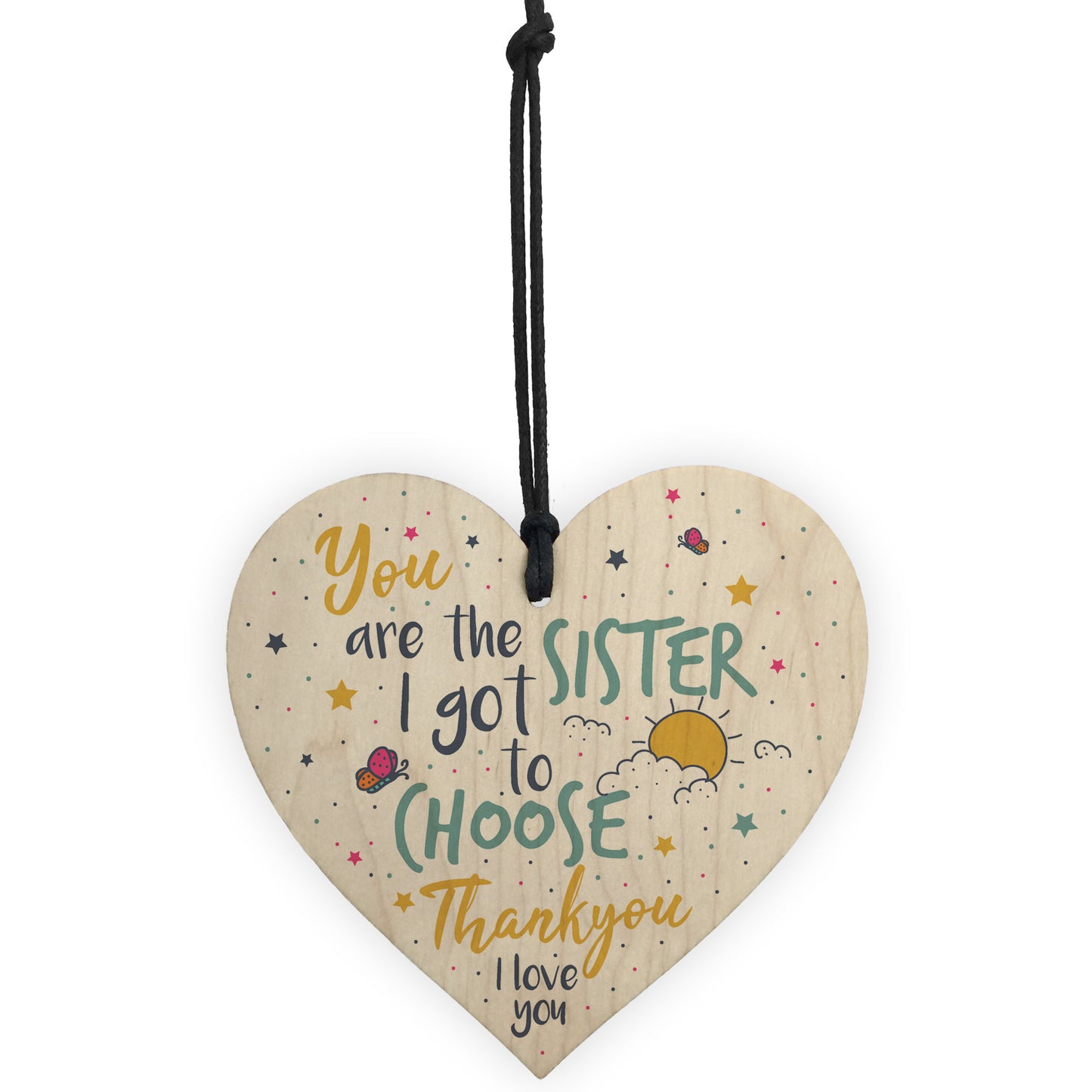 Best FRIEND Sister Gifts Wooden Heart Christmas Friendship Gift