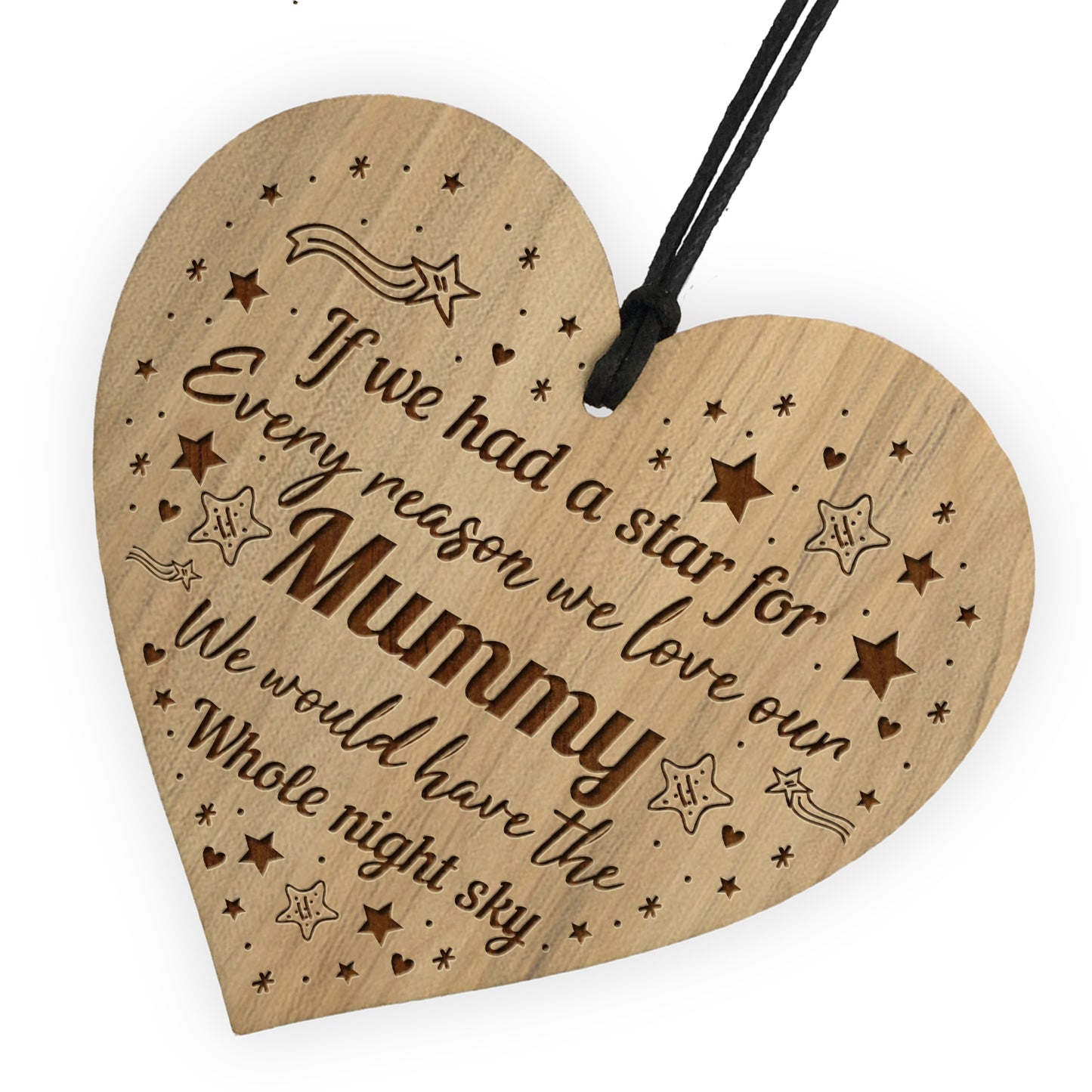 Mummy Gifts LOVE Engraved Heart Mummy Birthday Christmas Gift