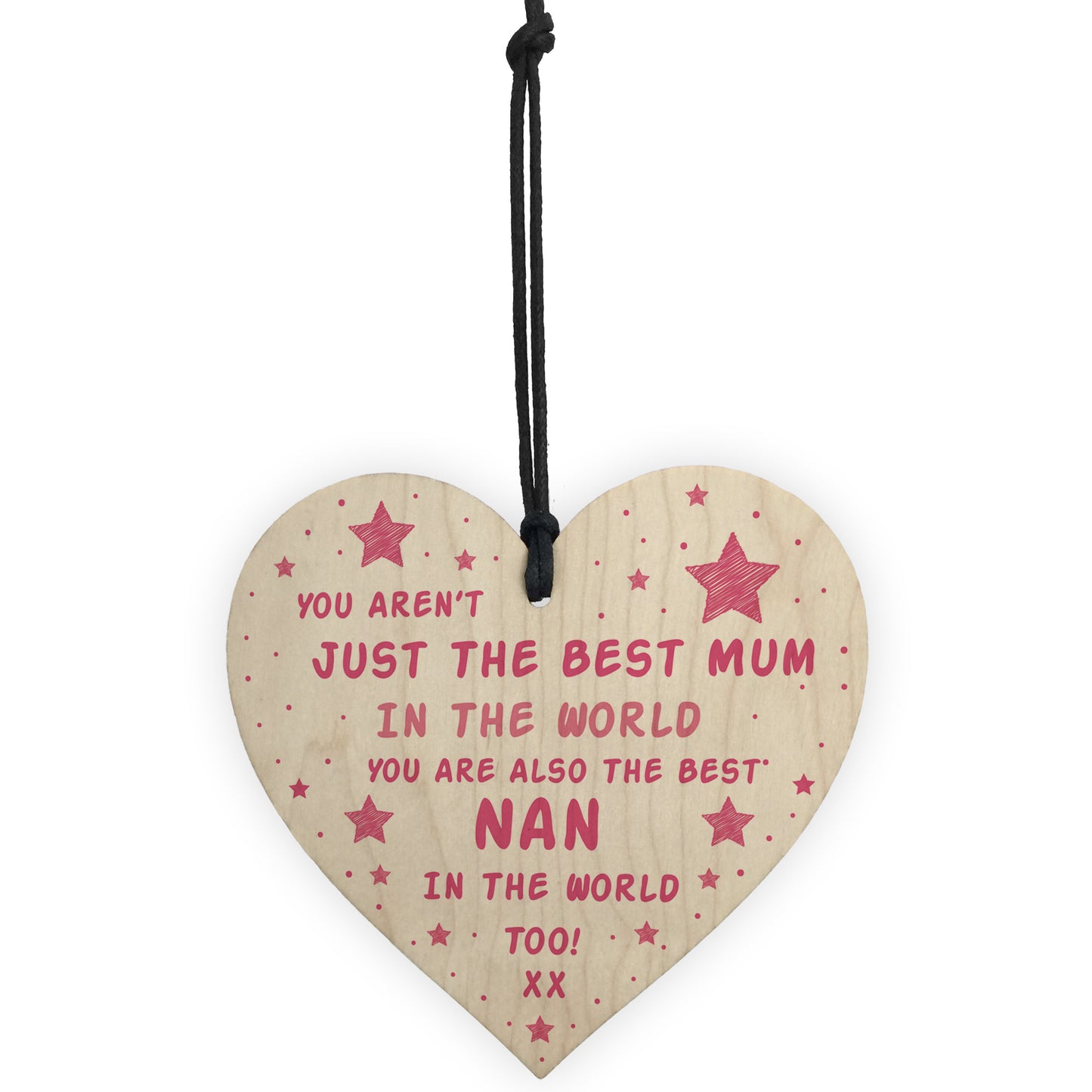Best Mum Nan Gift For Birthday Wooden Heart Gift For Her