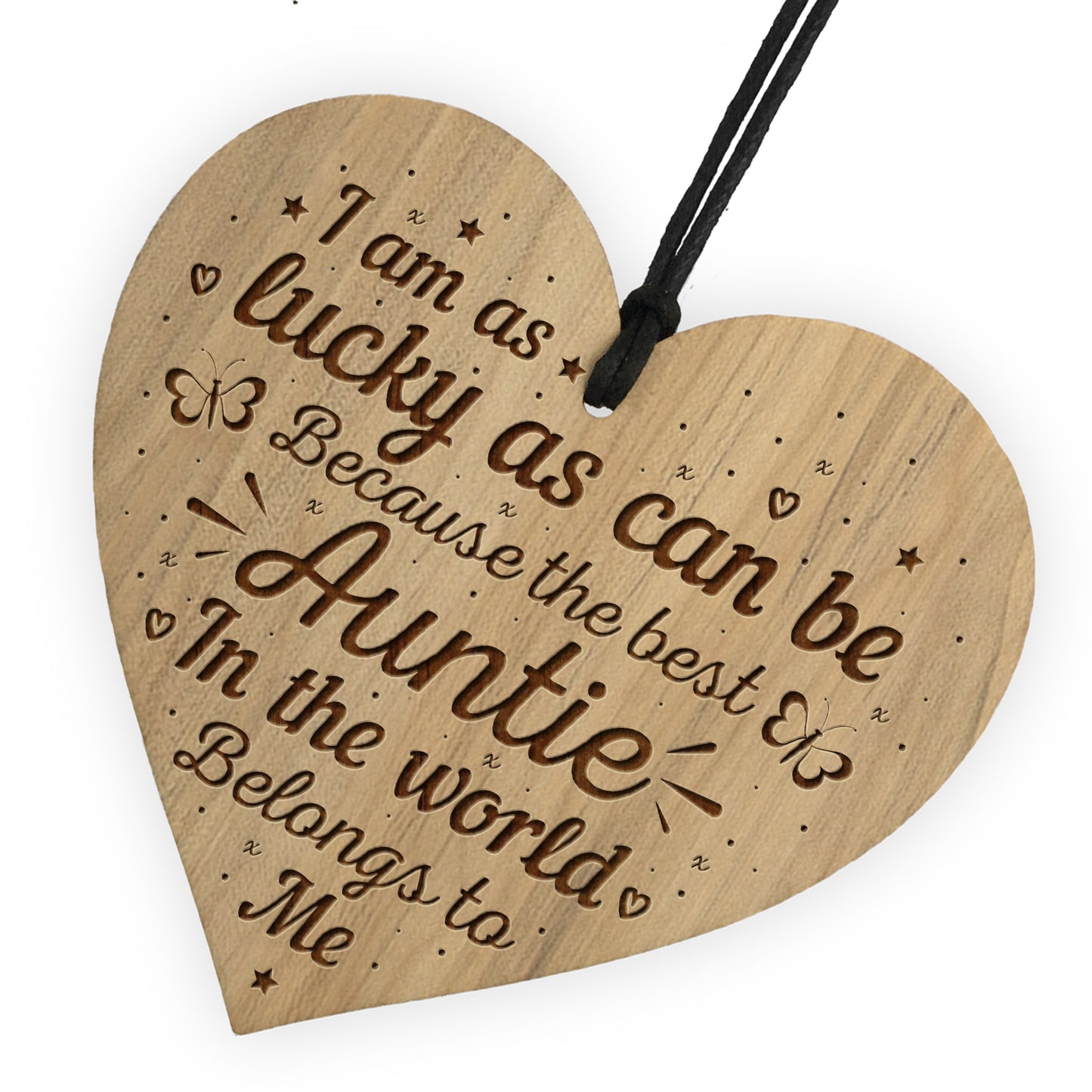 Gift For Auntie From Niece Nephew Engraved Heart Thank You Gift