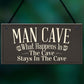 Vintage Man Cave Plaque Sign Fathers Day Gift For Him Bedroom