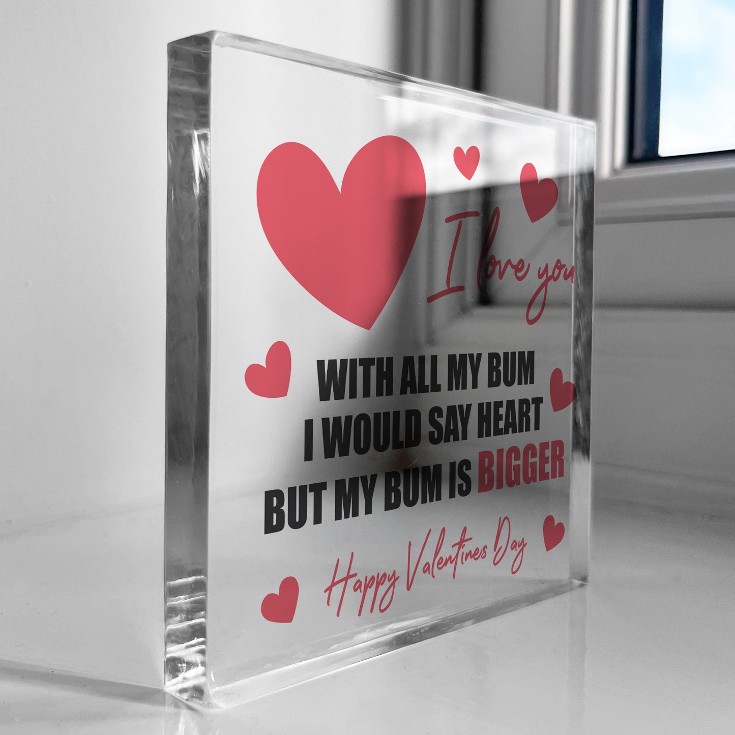 Love You All My Bum Funny Husband Boyfriend Valentine's Day Gift