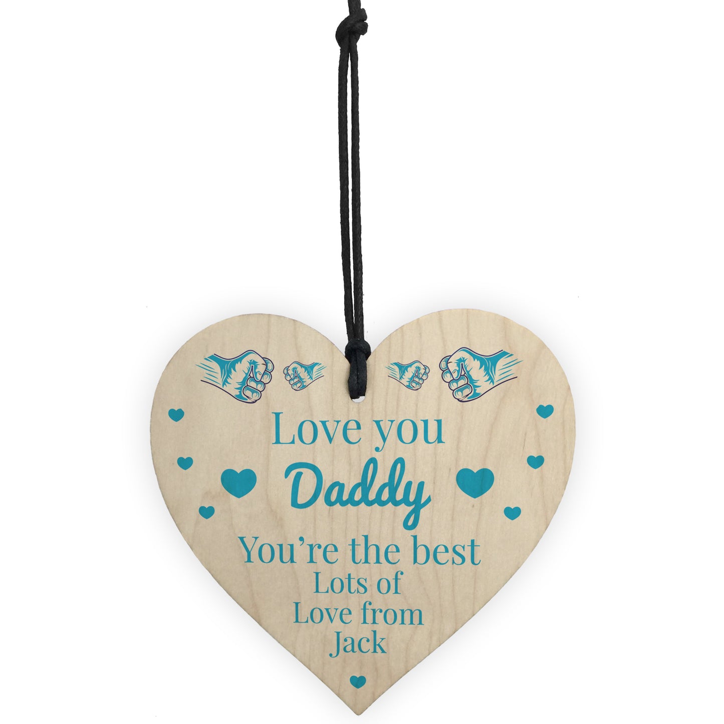 Personalised Fathers Day Daddy Gift Team Fist Bump Gift From Son