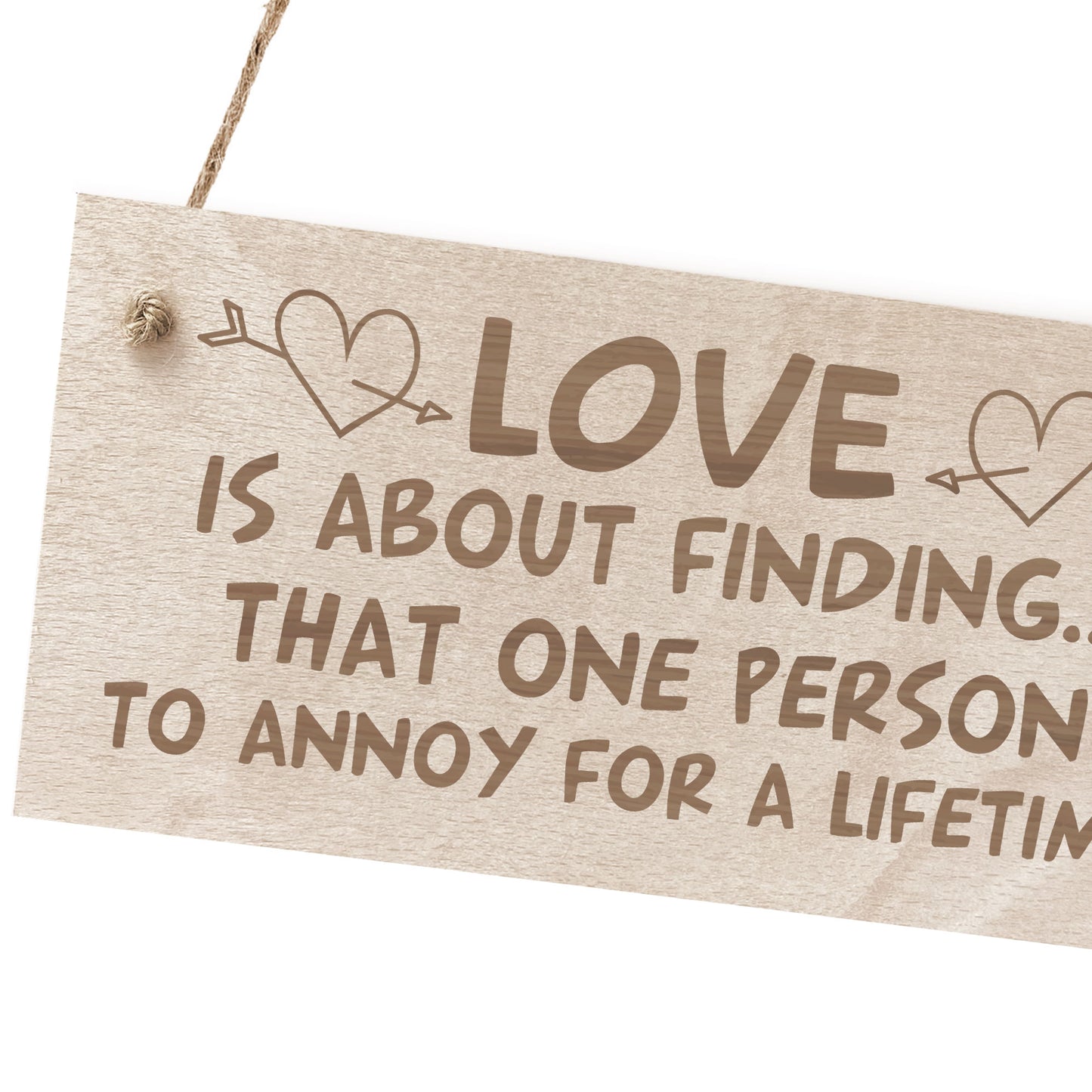 Funny Anniversary Gift For Husband Wife Engraved Wood Sign