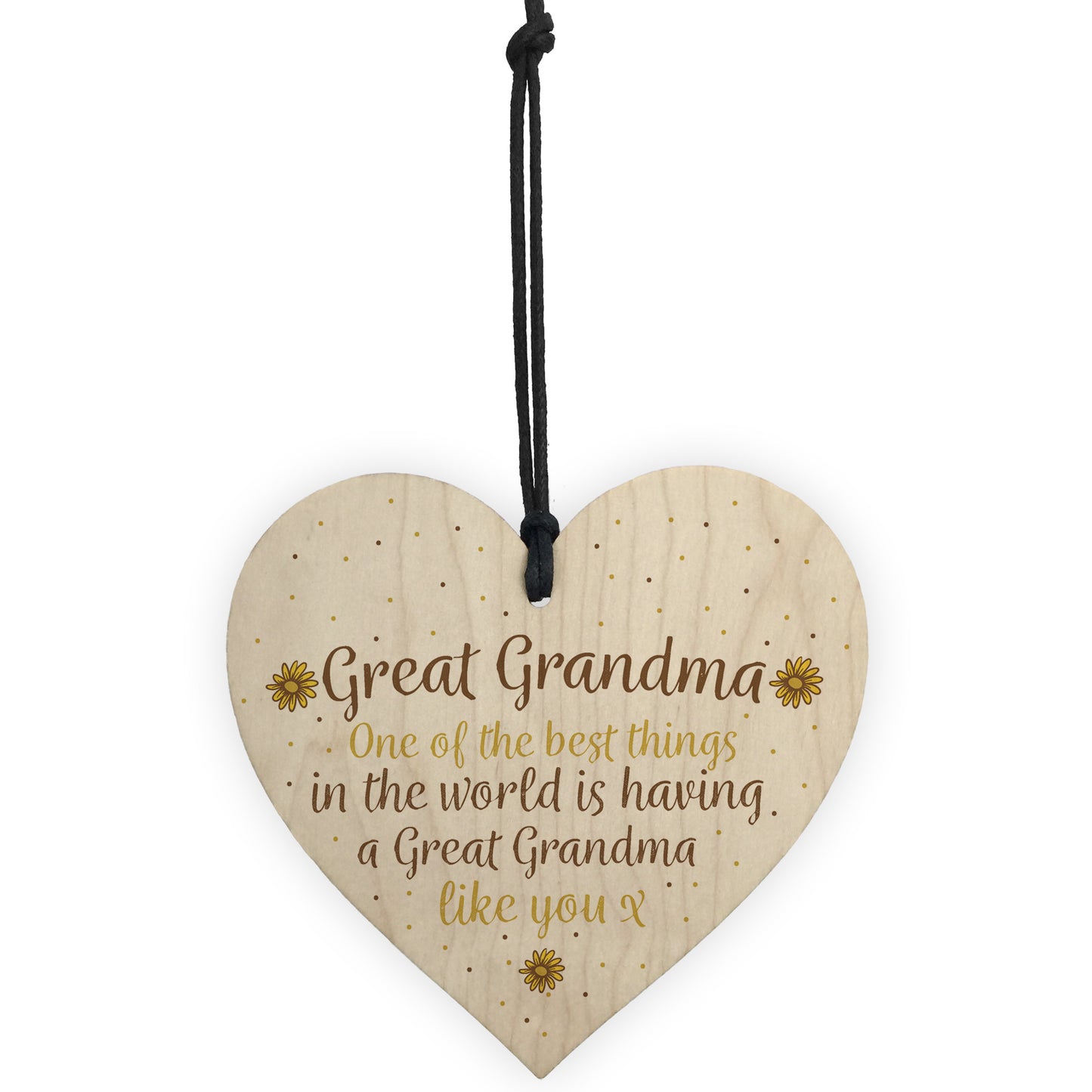 Great Grandma Gift Wooden Heart Granparent Birthday Gift For Her