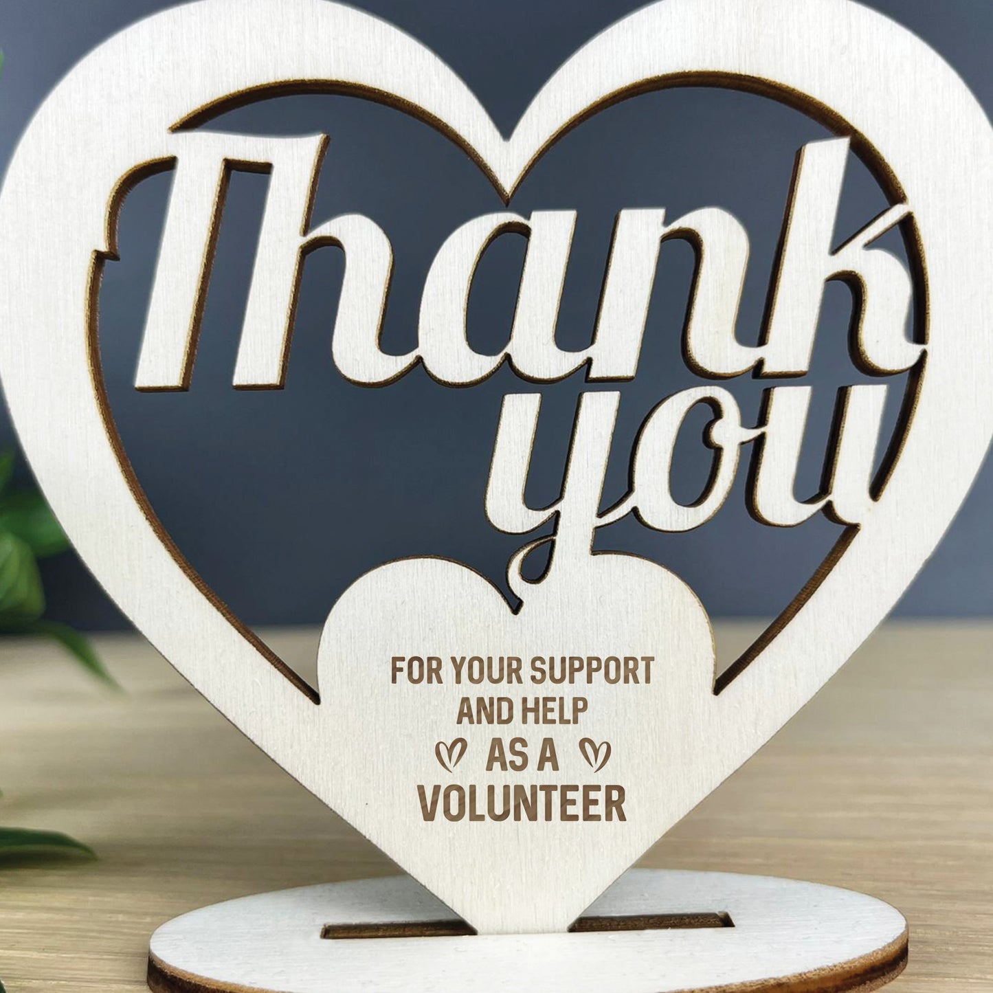 Thank You Gifts For Volunteer Engraved Heart Thank You Gift