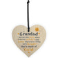 Fathers Day Heart Plaques Dad Grandad Grandpa Birthday Gifts