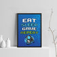 Framed Gaming Print For Son Bedroom Games Room Gamer Gifts